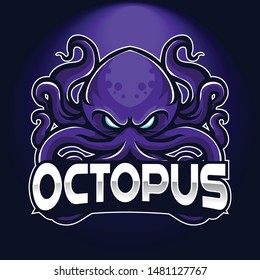 Angry Octopus E sport Logo Template