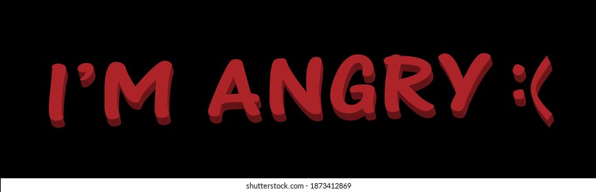 i am angry On an isolated background