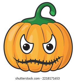 Calabaza anaranjada furiosa para Halloween