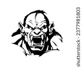 Angry orc wth teeth design