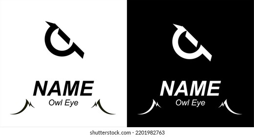 An angry owl eye logo