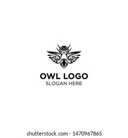 angry owl head logo templates