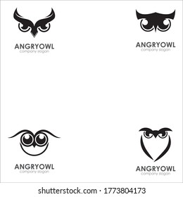 Angry Owl Logo Template Design Vector, Emblem, Design Concept, Creative Symbol, Icon