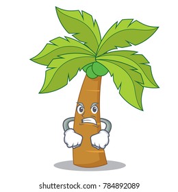 Angry palm tree character cartoon