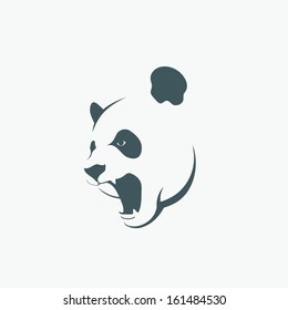 Angry Panda Bear - vector illustration