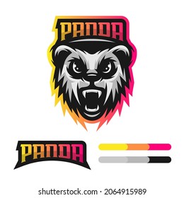 Angry Panda E-Sports Mascot Logo