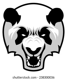 Angry panda head