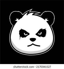 Angry Panda Head Mascot Logo Stock Vector (Royalty Free) 2170341527 ...