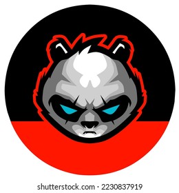 Angry Panda Mascot Esport Logo Design