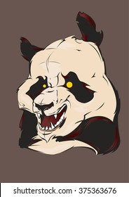 Angry panda Print for t-shirt 