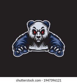 Angry Panda Vector Illustration for Sport or Esport Logo