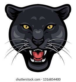 Angry panther face vector