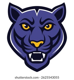 angry panther head vector illustration 