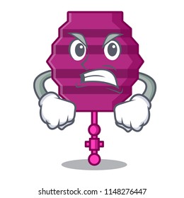 Angry paper lantern mascot cartoon