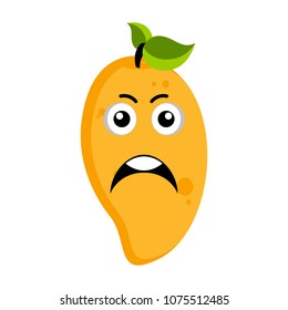 Angry peach emoticon
