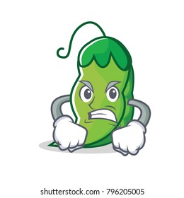 Angry peas mascot cartoon style