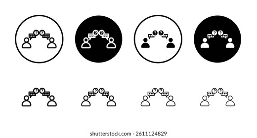Angry people conflicts icon Vector flat thin line illustration