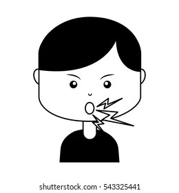 angry person character icon vector illustration design
