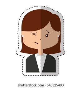 angry person character icon vector illustration design