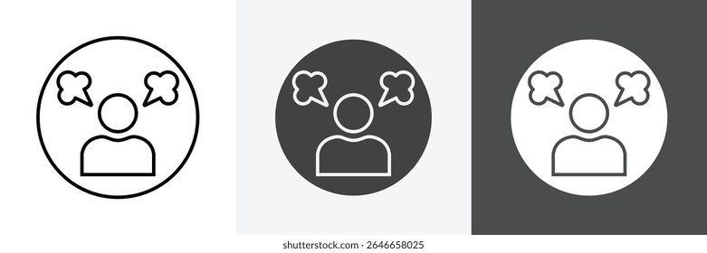Angry person icon set vector art