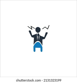 Diseño vectorial de iconos de personas enfadadas