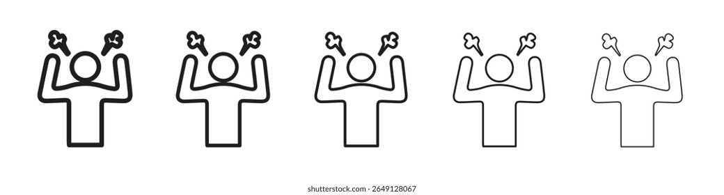 Angry person icon vector illustration isolated