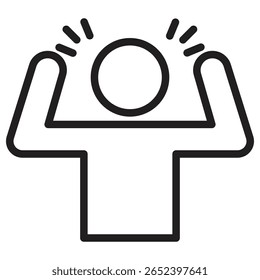 Angry person icon vector illustration isolated sign