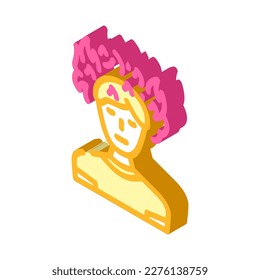 angry person stress headache isometric icon vector. angry person stress headache sign. isolated symbol illustration