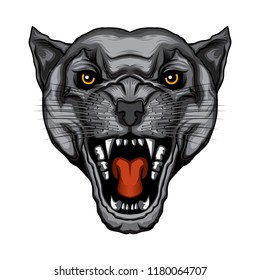 angry phanter head vector illustration