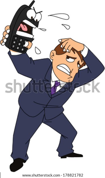 Angry Phone Call Stock Vector (Royalty Free) 178821782