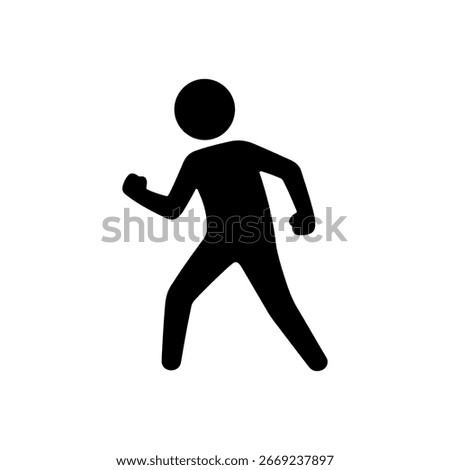 Angry pictogram silhouette icon vector flat illustration design.