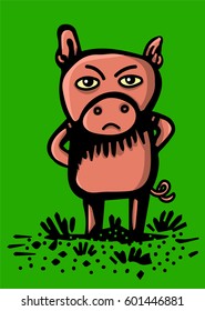 Angry pig