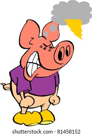 angry pig