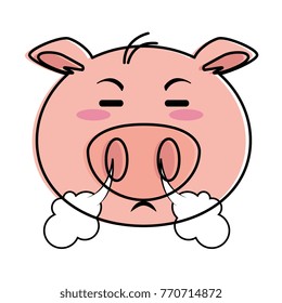 angry pig emoji kawaii