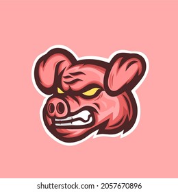 Motiv für wütende Schweineköpfe