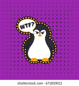 angry pinguin sticker