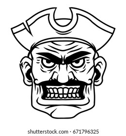 Angry Pirate Head