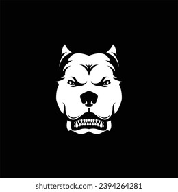 Angry pitbull vector, can be used for logos, icons, symbols, etc