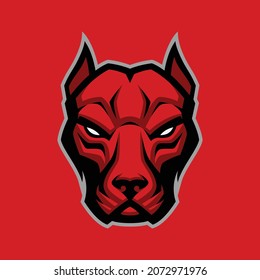 Angry PitBull vector Mascot, this design can be used as an emblem