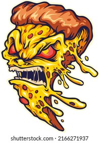 monstruo de la pizza furiosa vuela aterrador