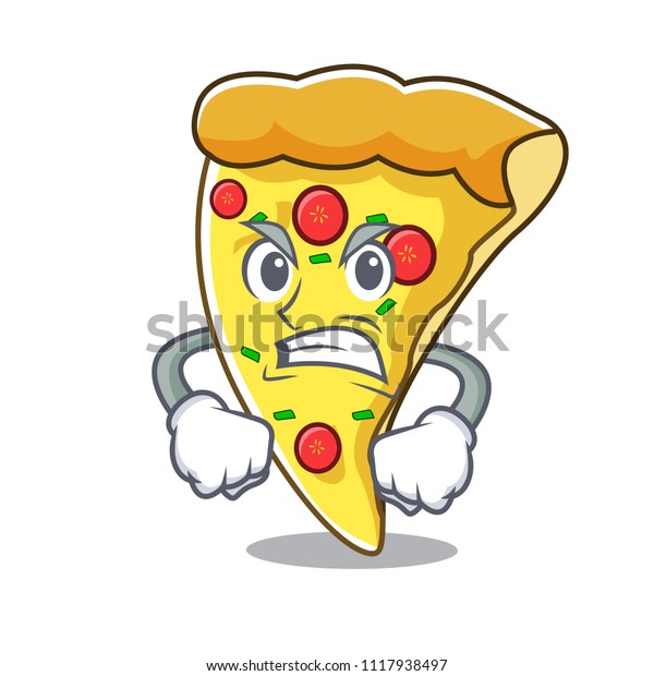 Angry Pizza Slice Mascot Cartoon Stock Vector (Royalty Free) 1117938497 ...