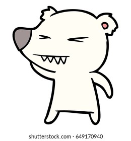 angry polar bear cartoon