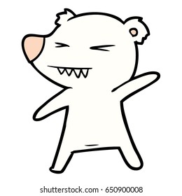 caricatura del oso polar enojado