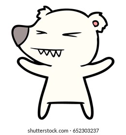 angry polar bear cartoon