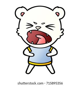 angry polar bear cartoon