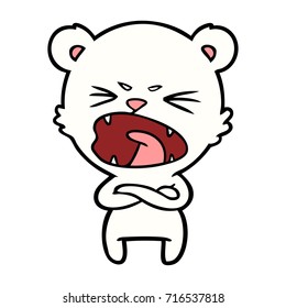 angry polar bear cartoon