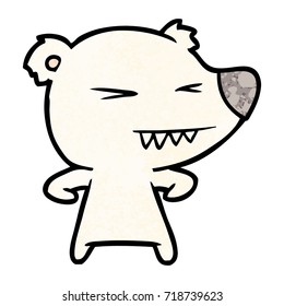caricatura del oso polar enojado