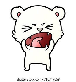 desenho animado do urso polar raivoso