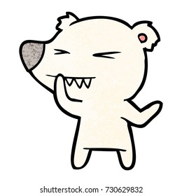 Angry Polar Bear Cartoon Thinking