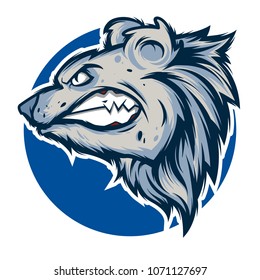 angry polar bears head mascot